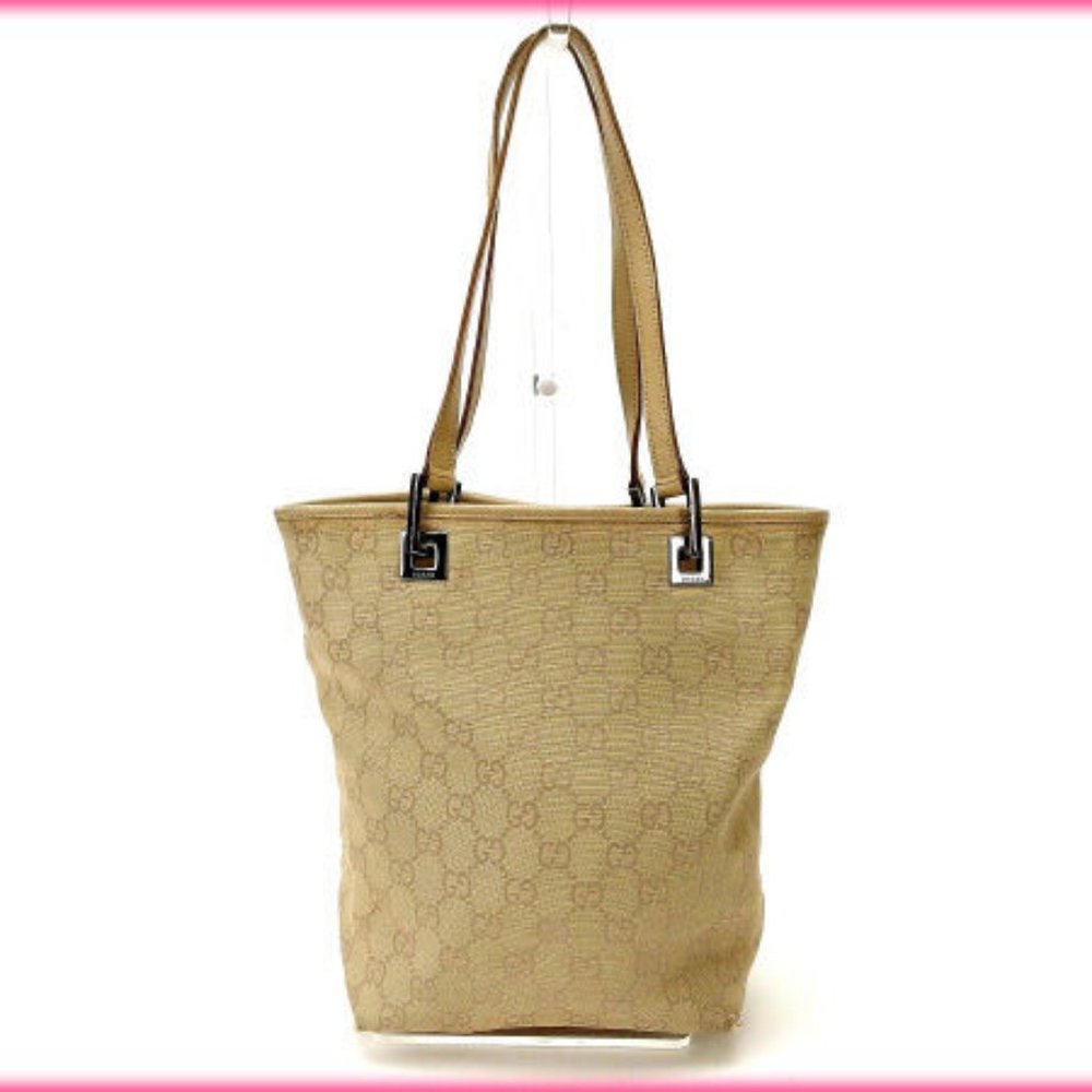 Authentic Gucci Tote bag GG Beige For Woman